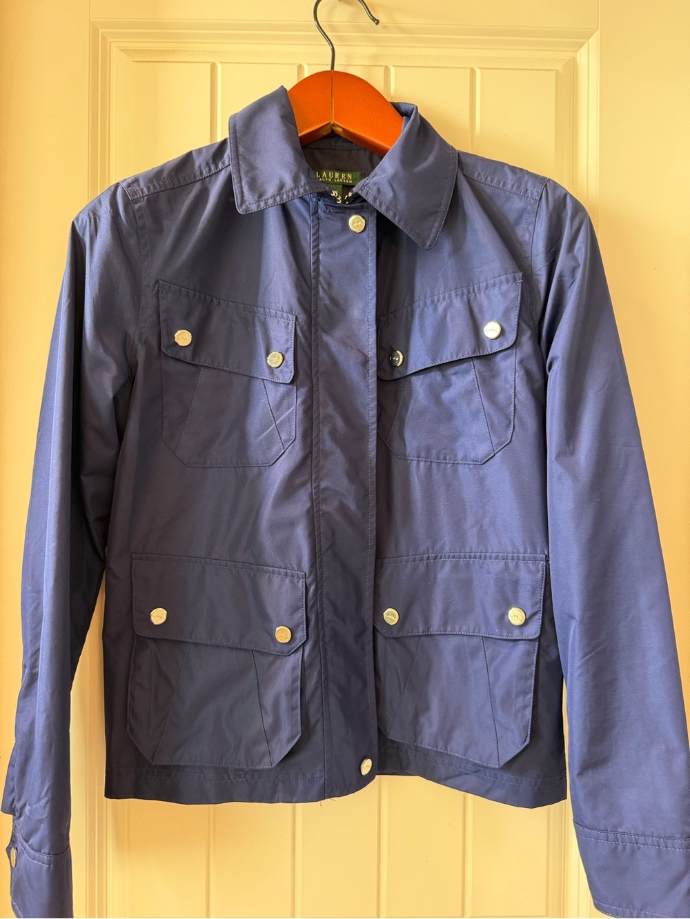 Lauren Ralph Lauren womens Navy Blue Utility Jacket size medium. EUC